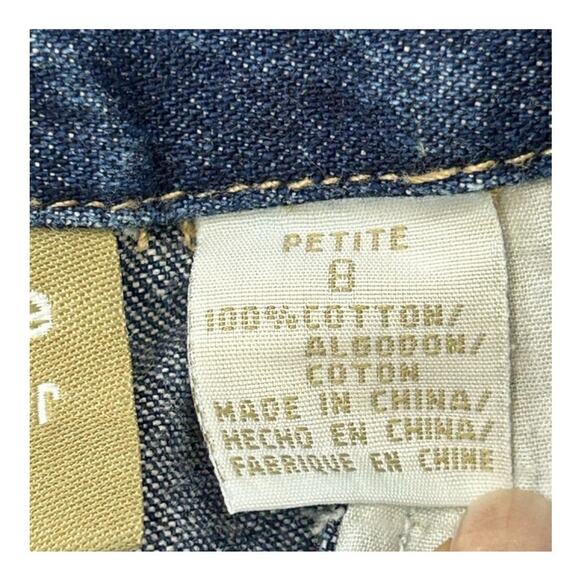 Vintage Liz Claiborne Mom Jeans High Waist Wide Leg Cropped Size 8 Petite Y2K - Picture 10 of 14